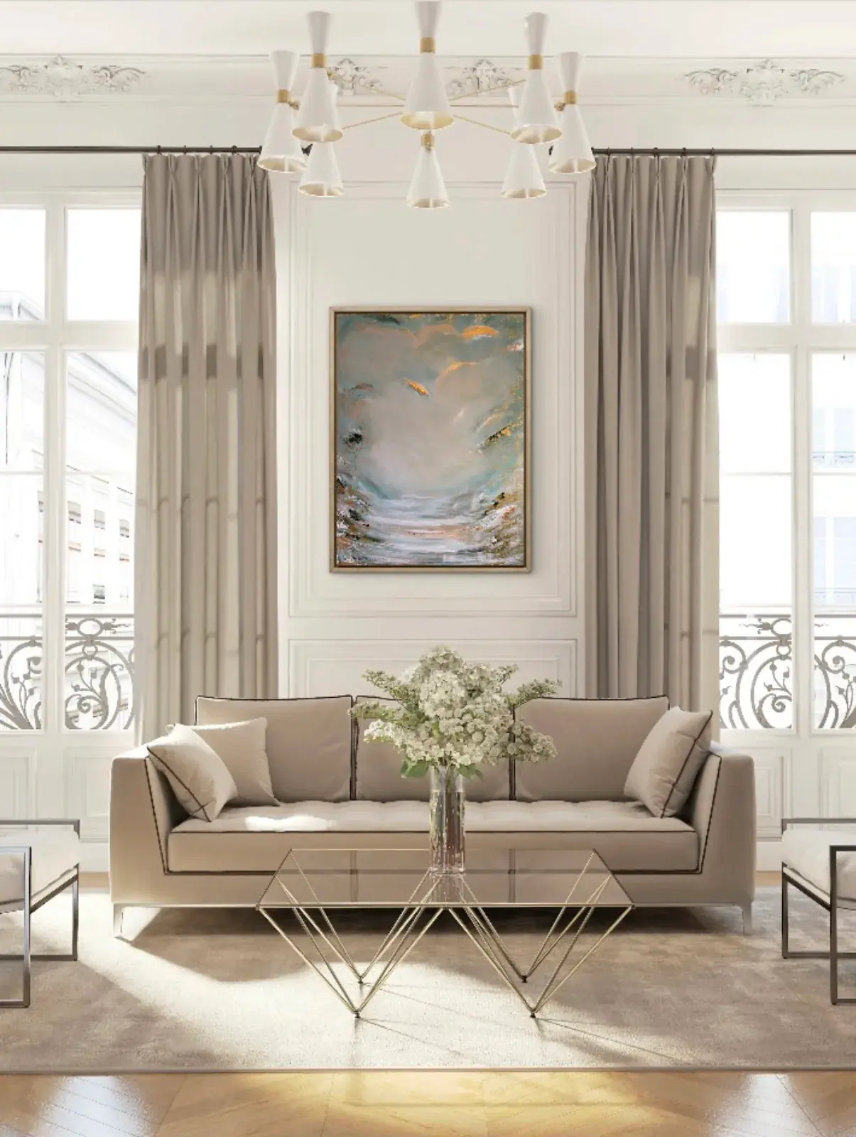 60 x 80 cm - Akryl av Johanna Odder (såld)