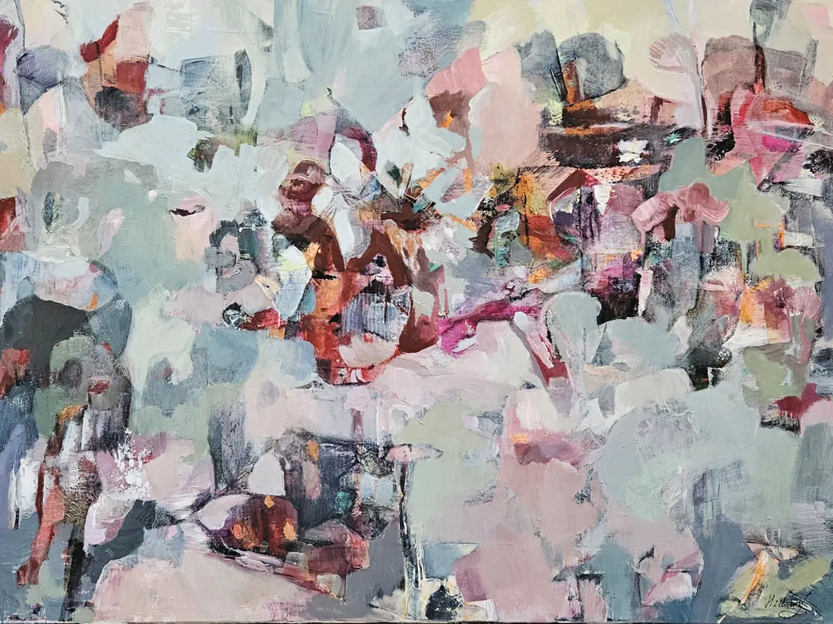 Where Wonder Remains - Akryl - Abstract - 150×100 cm av Tatiana Hellum