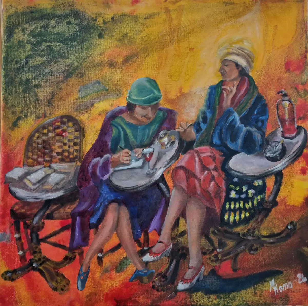 294-26 Kreativ Paus - Olja - Surrealism - 40×40 cm av MRomo