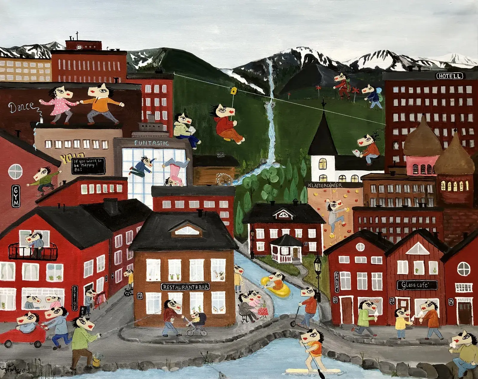 Mitt liv som DALAHÄST - Akryl av Hjort i Sälen