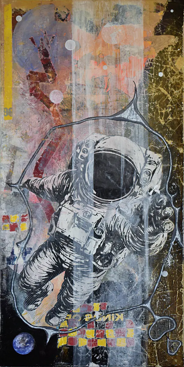 Losing signal - Kollage - Contemporary - 50×100 cm av Lærce Ryhl-Svendsen