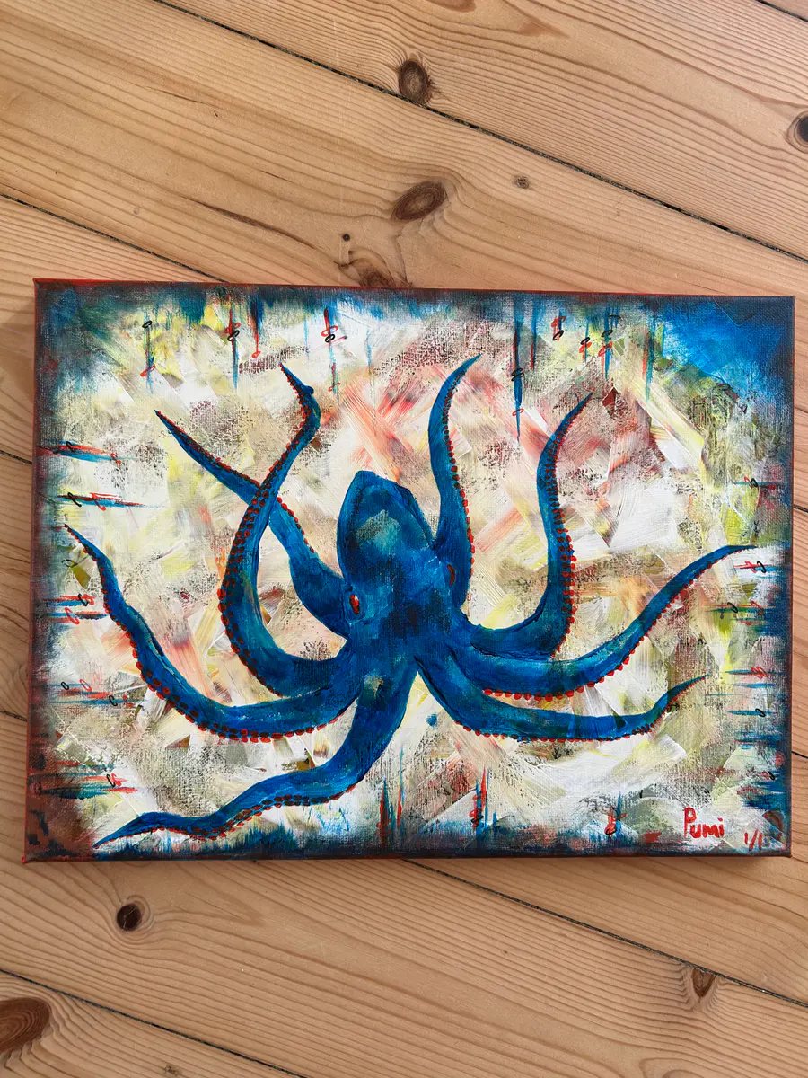 Deep dive - Akryl - Conceptual - 40×30 cm av Pumi