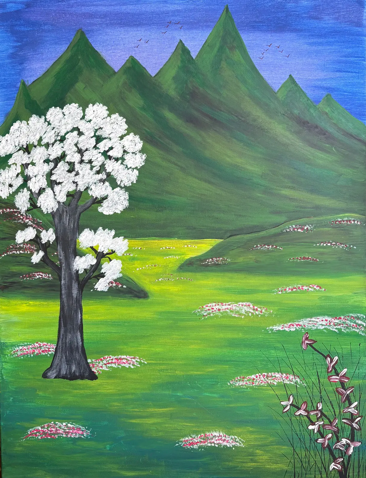 De gröna bergen - Akryl av Ann-Christin (Acmpainting) Martinsson