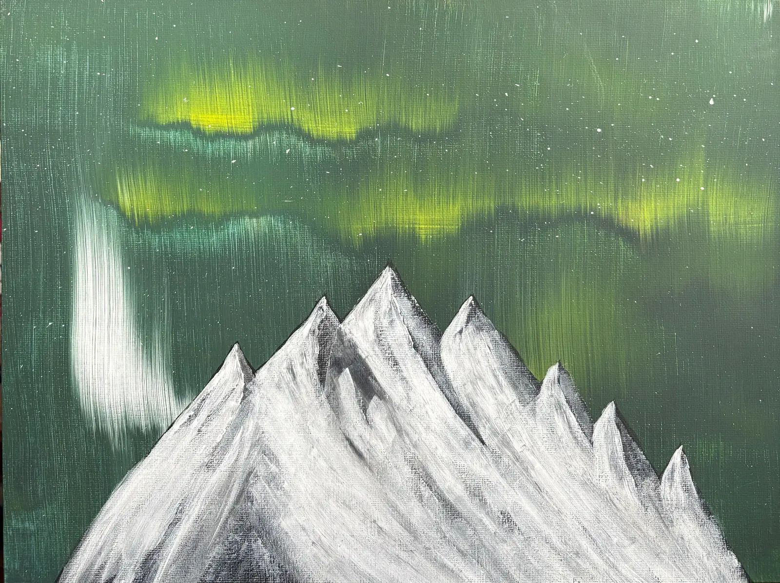 Norrsken i natten - Akryl av Ann-Christin (Acmpainting) Martinsson