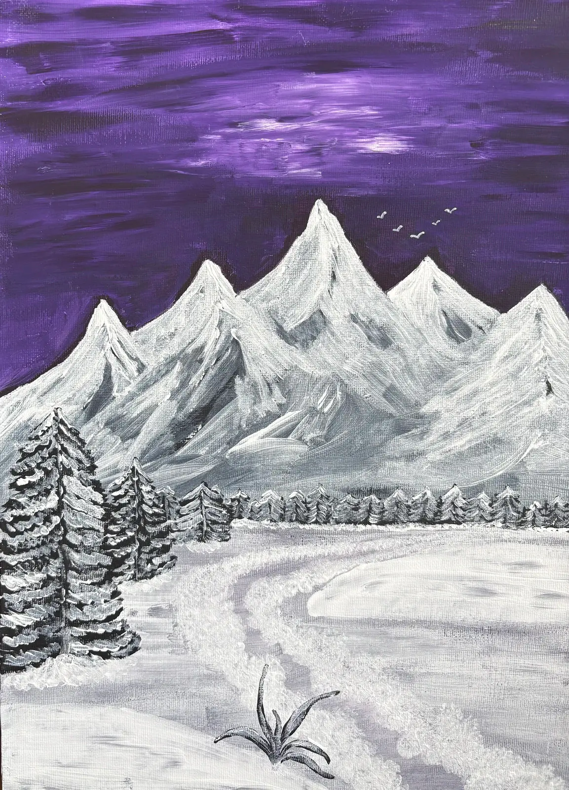 Mitt vinterland - Akryl av Ann-Christin (Acmpainting) Martinsson