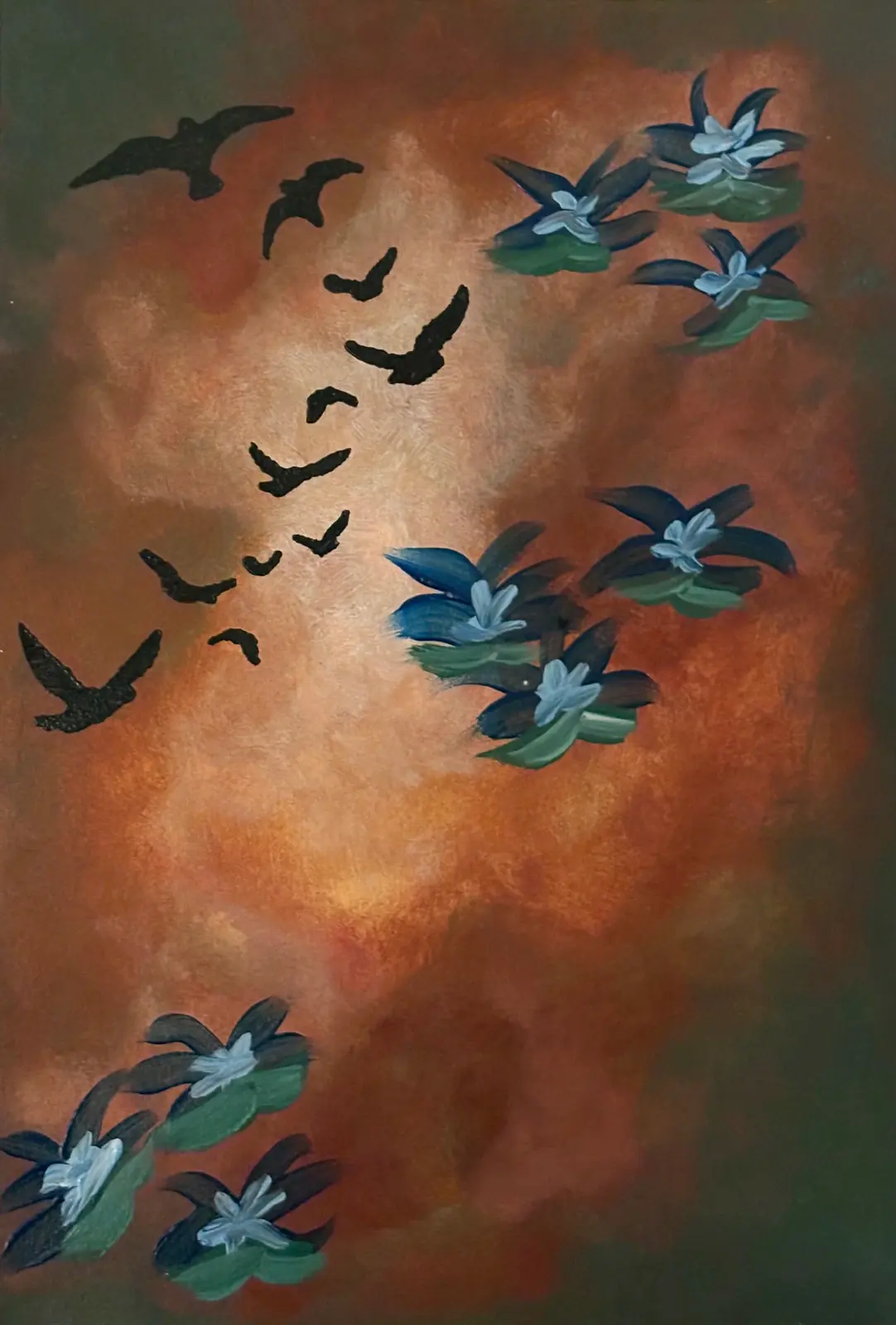 Flyttfåglarna - Akryl av Ann-Christin (Acmpainting) Martinsson