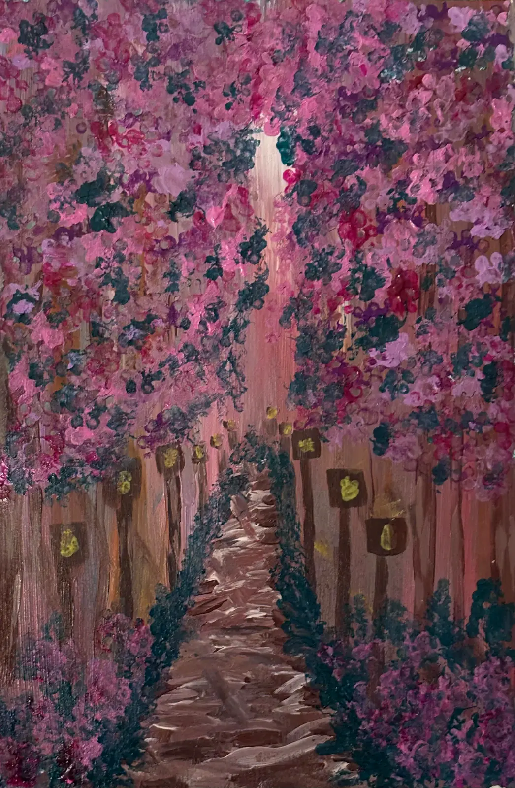 Skymningsallén - Akryl av Ann-Christin (Acmpainting) Martinsson