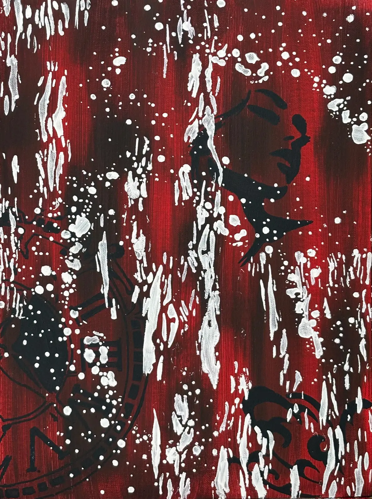 Den röda timmen - Akryl av Ann-Christin (Acmpainting) Martinsson