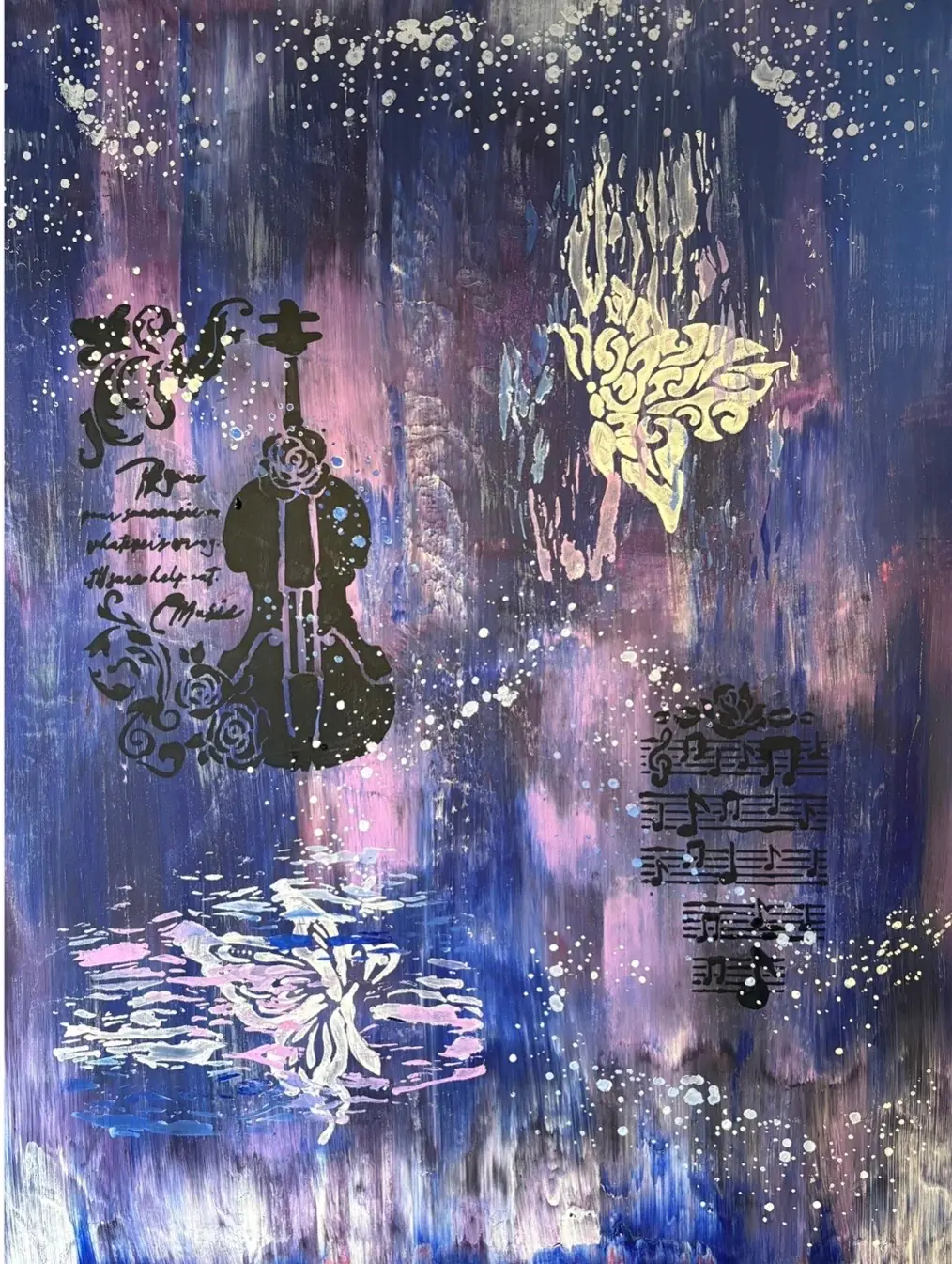 Symfoni i midnatt - Akryl av Ann-Christin (Acmpainting) Martinsson