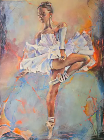 Ballerina. - Akryl av Lana Blink