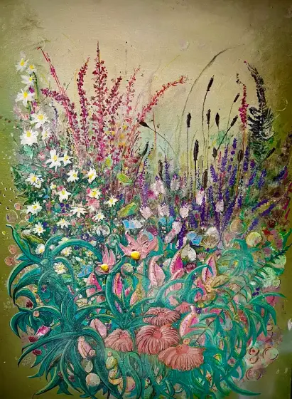 Sommarblommor - Akryl av KvantART