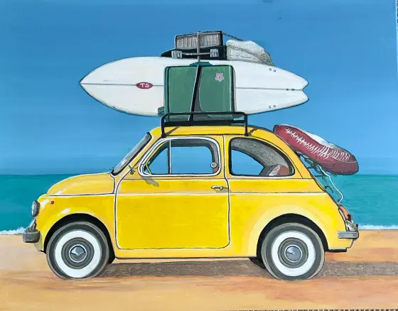 Vaccation FIAT 500 - Blandteknik av KvantART