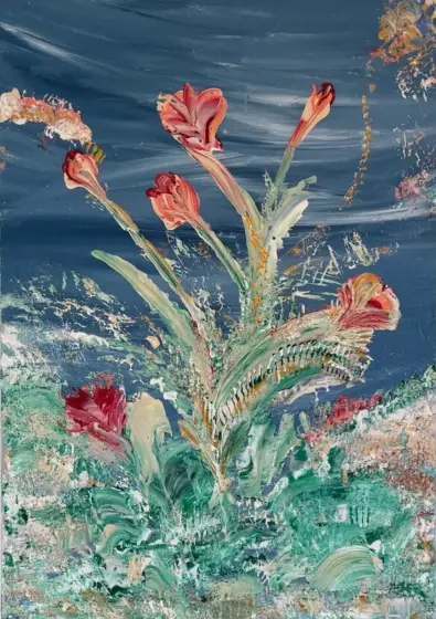 Dusty coral - Akryl av Johanna Odder