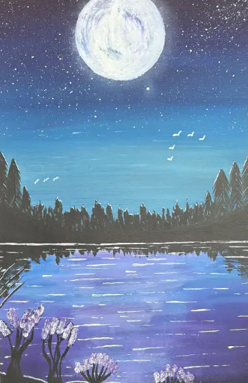 Svarta skogen - Akryl av Ann-Christin (Acmpainting) Martinsson