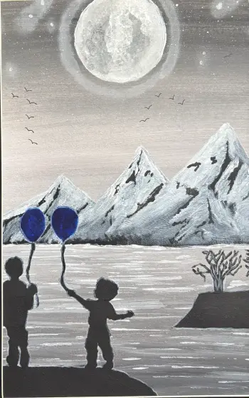 Pojkarna - Akryl av Ann-Christin (Acmpainting) Martinsson