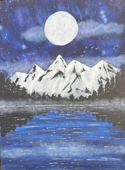 Natten - Akryl av Ann-Christin (Acmpainting) Martinsson