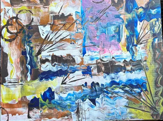 Strålar - Akryl av Ann-Christin (Acmpainting) Martinsson