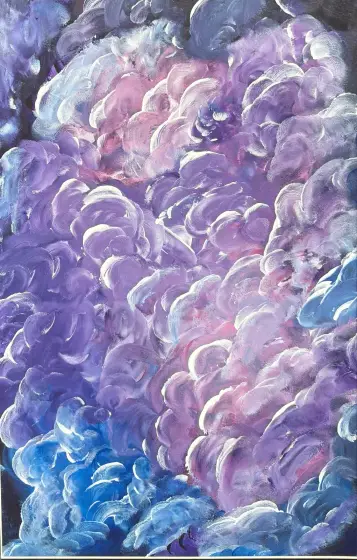 Molnen - Akryl av Ann-Christin (Acmpainting) Martinsson