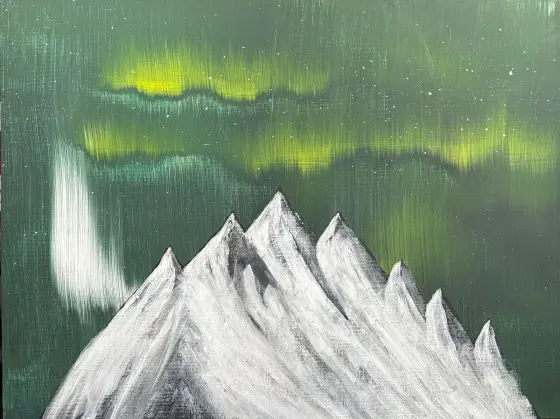 Norrsken i natten - Akryl av Ann-Christin (Acmpainting) Martinsson