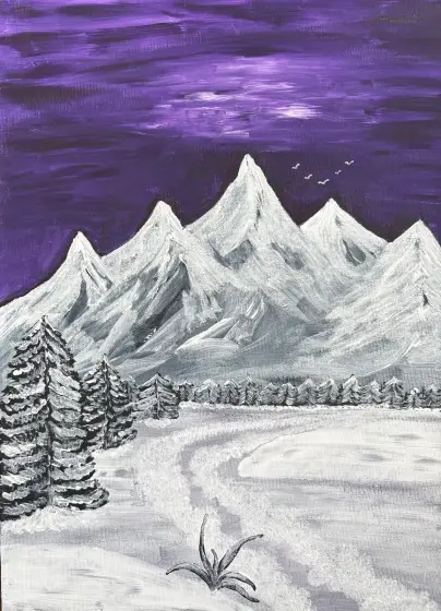 Mitt vinterland - Akryl av Ann-Christin (Acmpainting) Martinsson