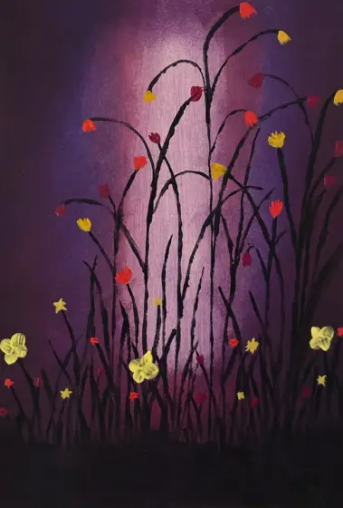 En natt i Juni - Akryl av Ann-Christin (Acmpainting) Martinsson