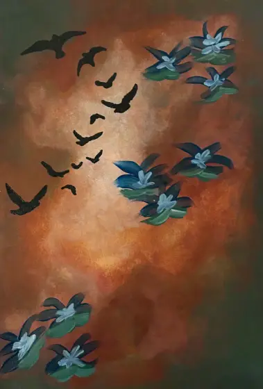 Flyttfåglarna - Akryl av Ann-Christin (Acmpainting) Martinsson