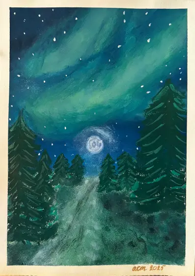 Den ljusa stigen - Akryl av Ann-Christin (Acmpainting) Martinsson