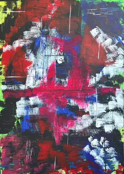 Eldstunga - Akryl av Ann-Christin (Acmpainting) Martinsson