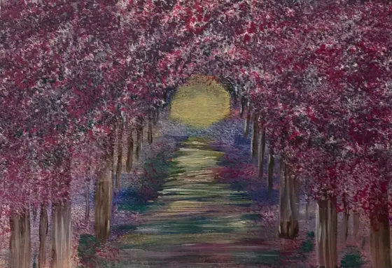 Körabärsskogen - Akryl av Ann-Christin (Acmpainting) Martinsson