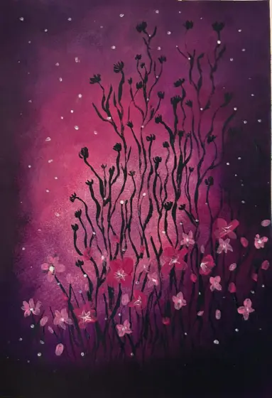 Snön som faller - Akryl av Ann-Christin (Acmpainting) Martinsson