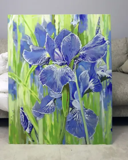 Blommor behöver inte vara vackra - Akryl av Jesica Selberg